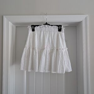 Altar'd State | Alienor White Tiered Mini Skirt